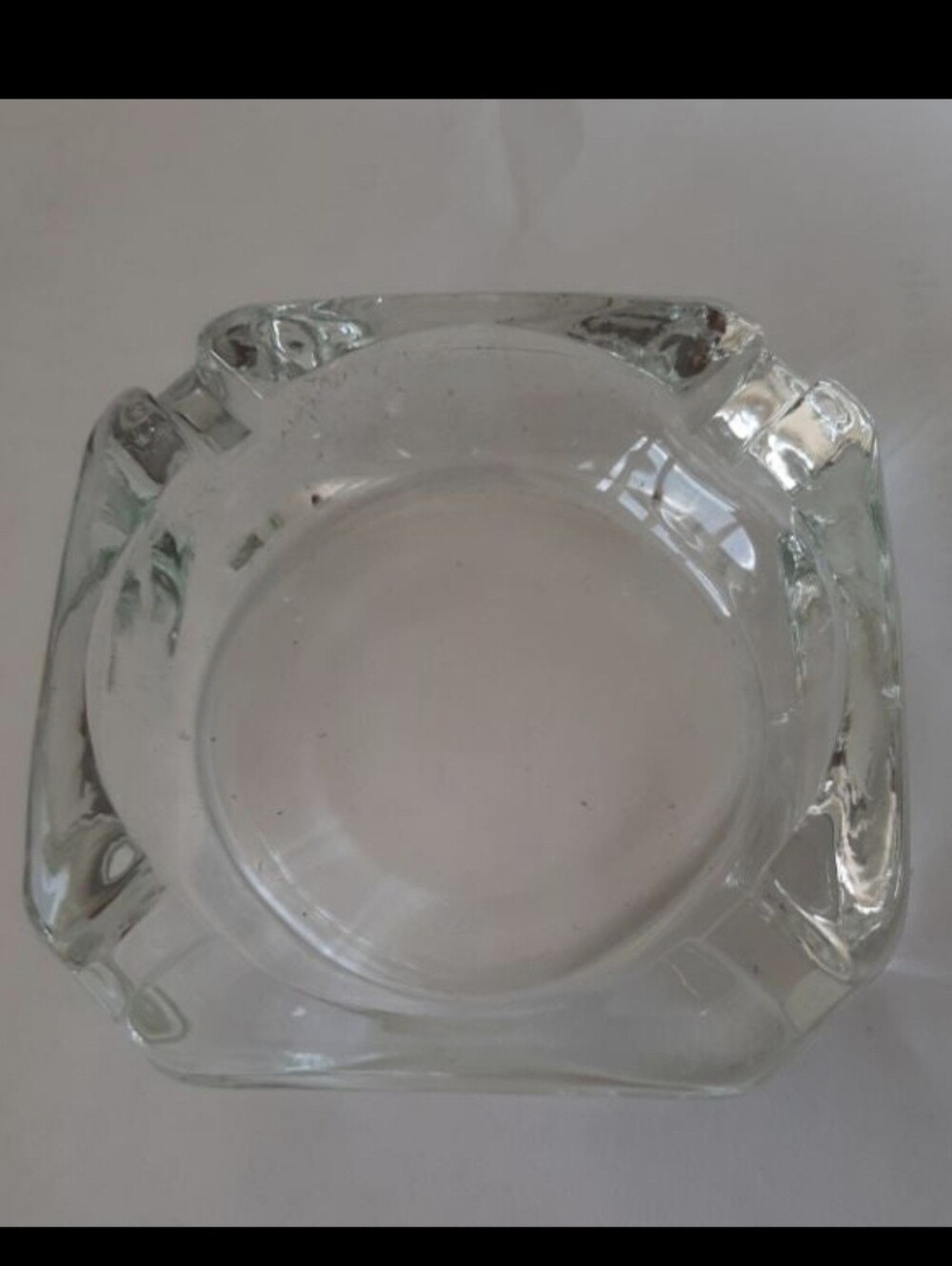 Libby Clear Square Glass Ashtray Vintage New